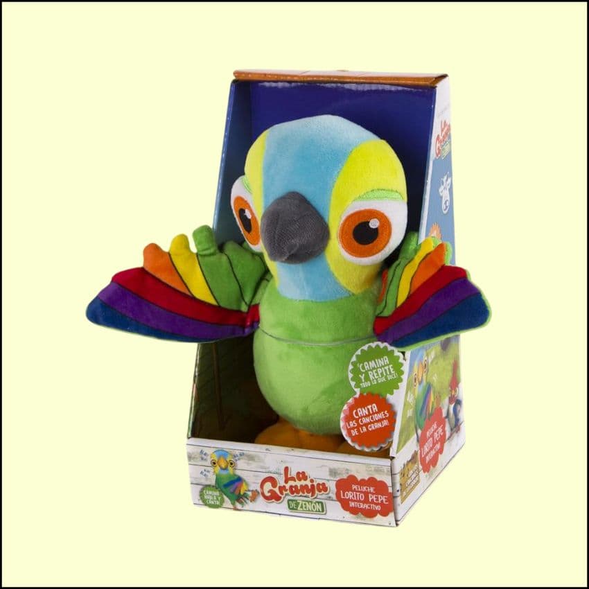 Peluche Interactivo lorito pepe de la granja de zenon